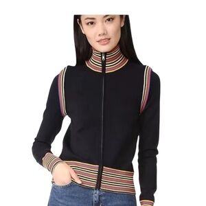 Tory Burch Navy Blue Knit Jacket